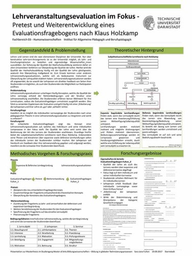 Lehrveranstaltungsevaluation im Fokus Pretest und Weiterentwicklung eines
Evaluationsfragebogens nach Klaus Holzkamp.